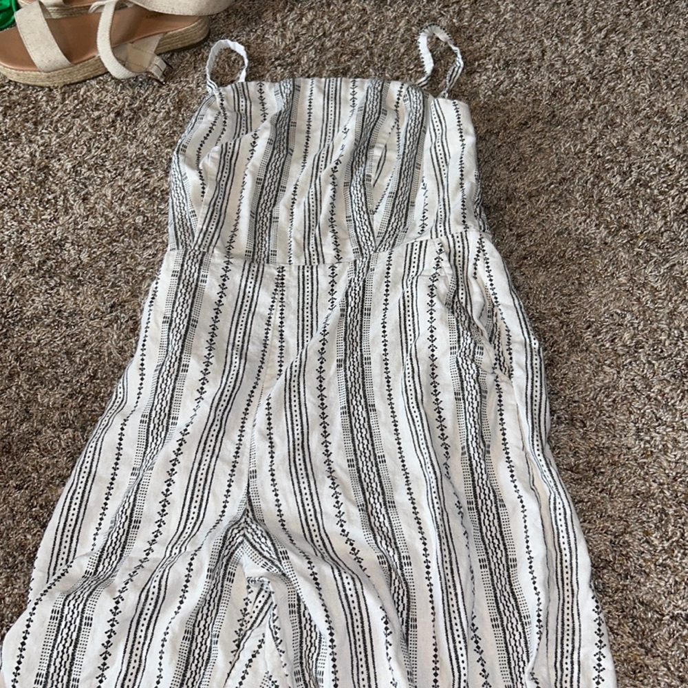 black and white romper